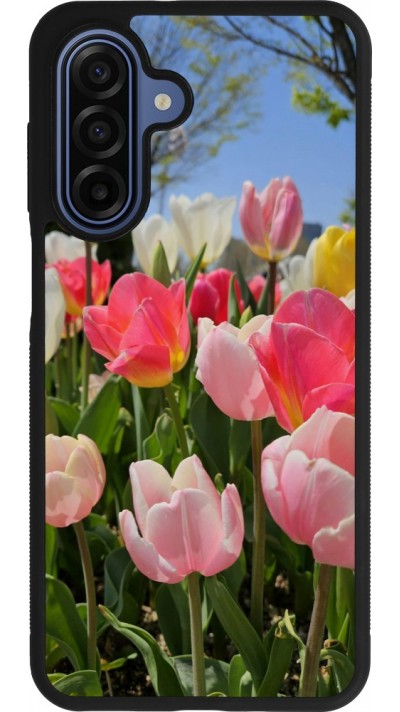 Samsung Galaxy A17 Case Hülle - Silikon schwarz Tulips Spring 2026