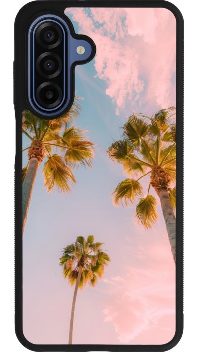 Samsung Galaxy A17 Case Hülle - Silikon schwarz Summer 2025 Palmiers