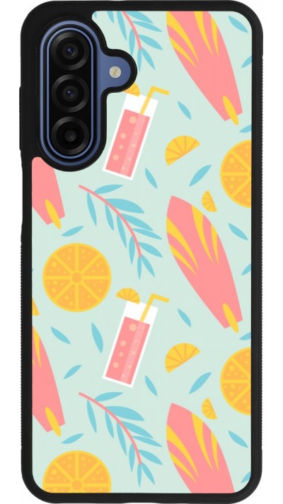 Samsung Galaxy A17 Case Hülle - Silikon schwarz Summer 2025 Pattern citron