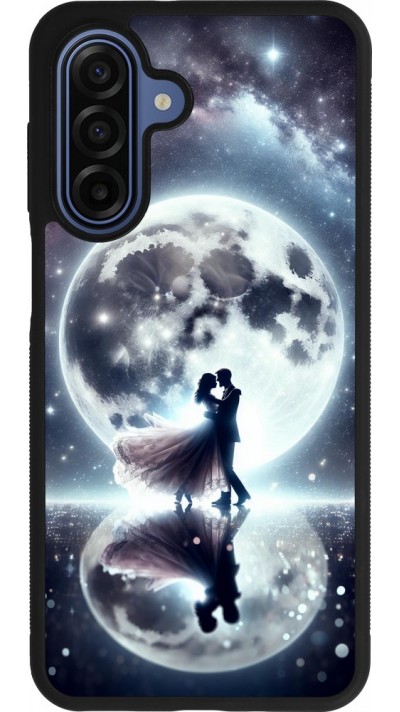 Samsung Galaxy A17 Case Hülle - Silikon schwarz Valentin 2024 Liebe unter dem Mond
