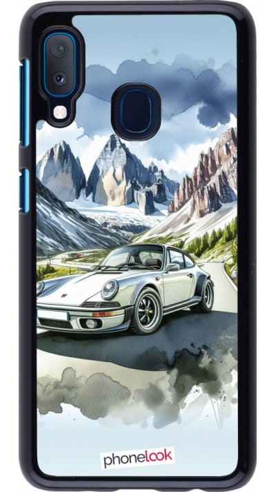 Coque Samsung Galaxy A20e - Porsche 911 Mountain Watercolor