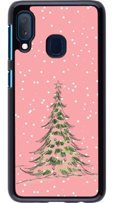 Samsung Galaxy A20e Case Hülle - Christmas 25 Pink Tree