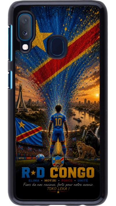 Coque Samsung Galaxy A20e - Football République démocratique du Congo splash 2026