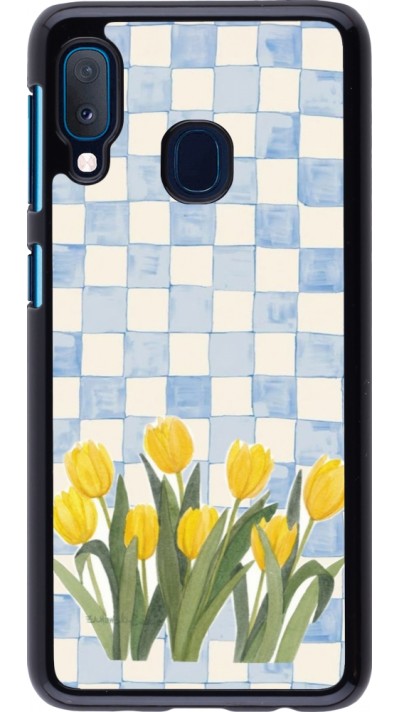 Coque Samsung Galaxy A20e - Blue vichy tulips Spring 2026