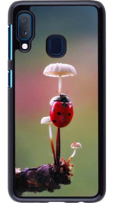 Coque Samsung Galaxy A20e - Ladybird on a mushroom Spring 2026
