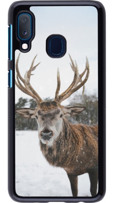 Samsung Galaxy A20e Case Hülle - Winter 25 Winter reindeer