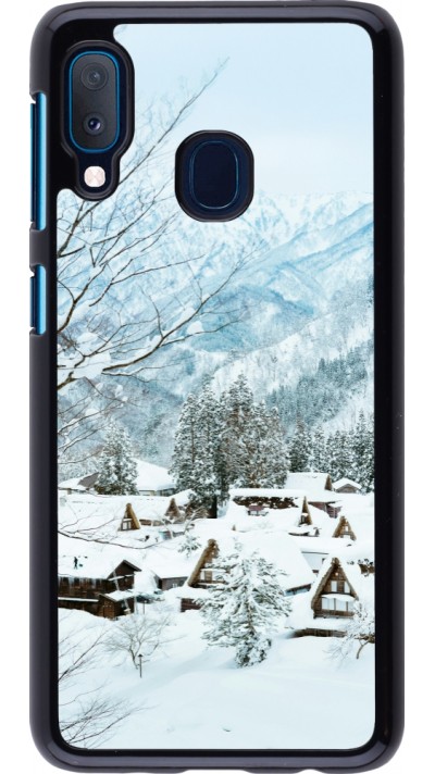 Samsung Galaxy A20e Case Hülle - Winter 25 Winter snowy landscape
