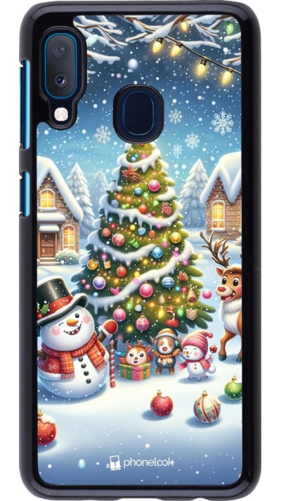 Samsung Galaxy A20e Case Hülle - Weihnachten 2023 Schneemann und Tannenbaum Samsung Galaxy A20e Case Hülle - Weihnachten 2023 Schneemann und Tannenbaum