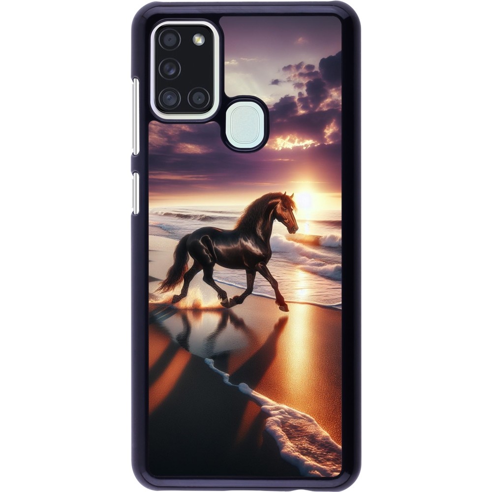 Coque Samsung Galaxy A21s - Cheval majestueux plage