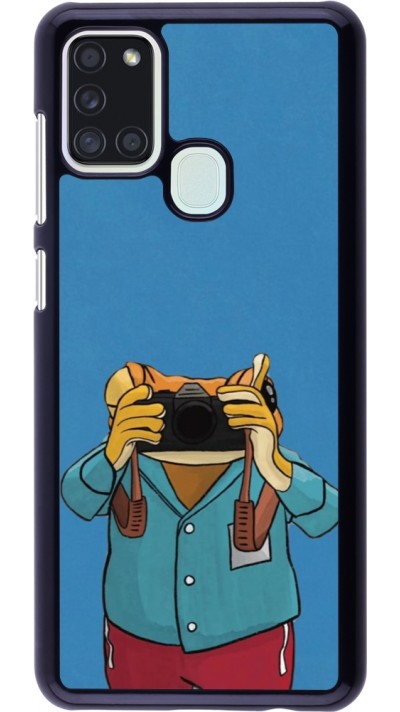 Samsung Galaxy A21s Case Hülle - Frog with camera DTMF