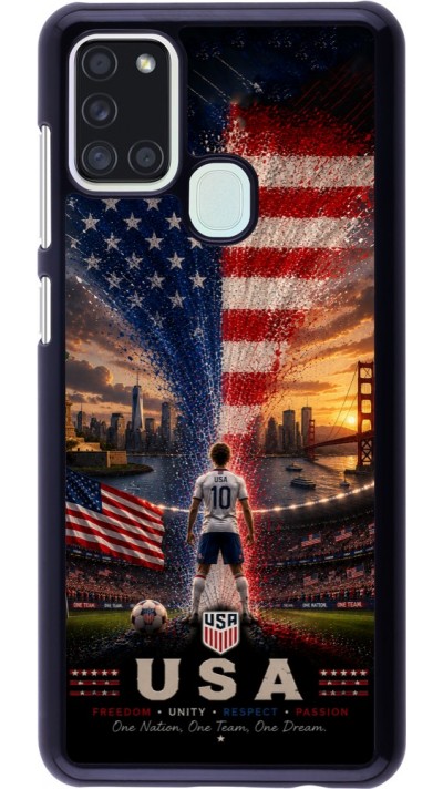 Samsung Galaxy A21s Case Hülle - Fussball Vereinigten Staaten splash 2026