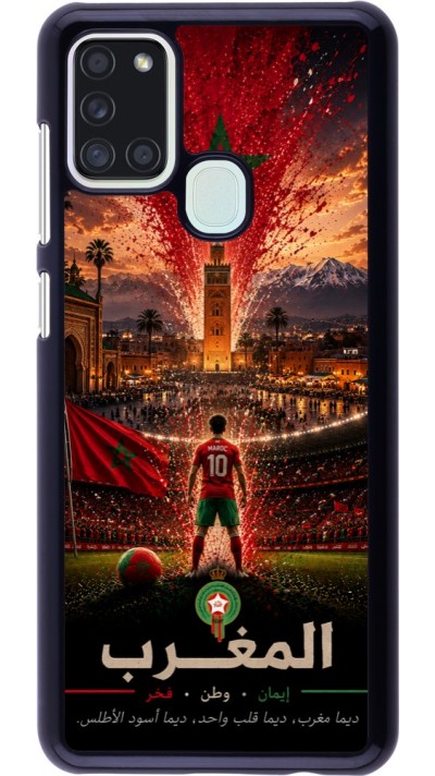 Samsung Galaxy A21s Case Hülle - Fussball Marokko splash 2026