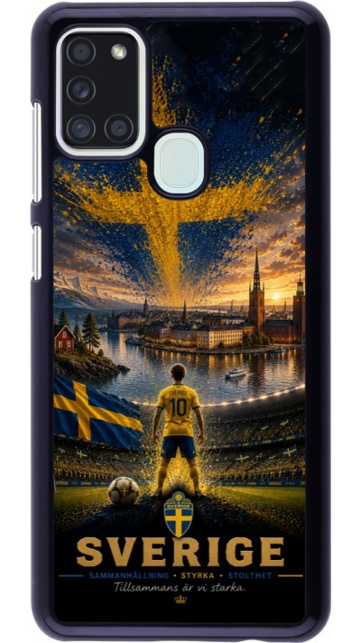 Samsung Galaxy A21s Case Hülle - Fussball Schweden splash 2026