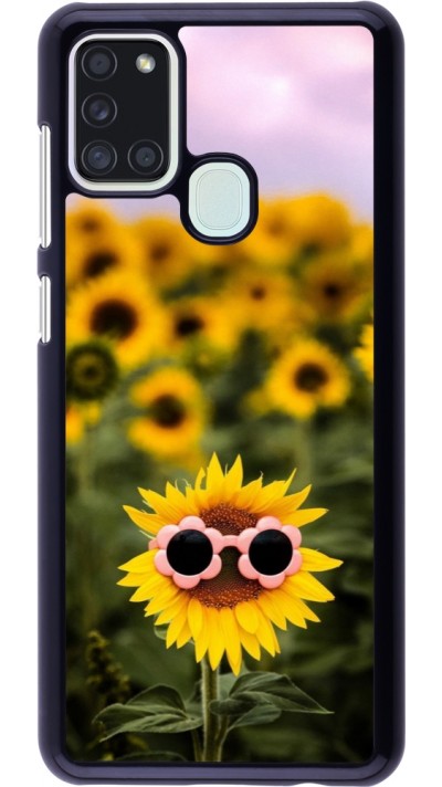 Samsung Galaxy A21s Case Hülle - Sunflower with glasses Spring 2026