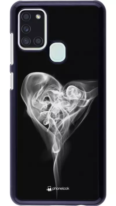 Coque Samsung Galaxy A21s - Valentine 2022 Black Smoke