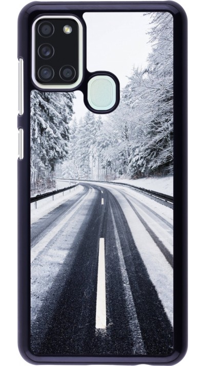Samsung Galaxy A21s Case Hülle - Winter 22 Snowy Road Samsung Galaxy A21s Case Hülle - Winter 22 Snowy Road