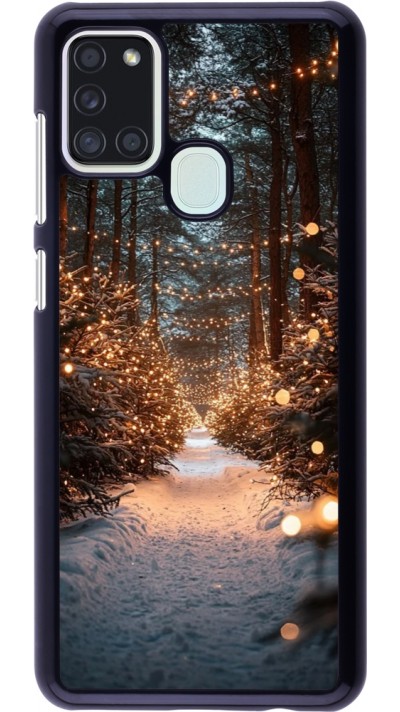 Coque Samsung Galaxy A21s - Winter 25 Winter snowy road