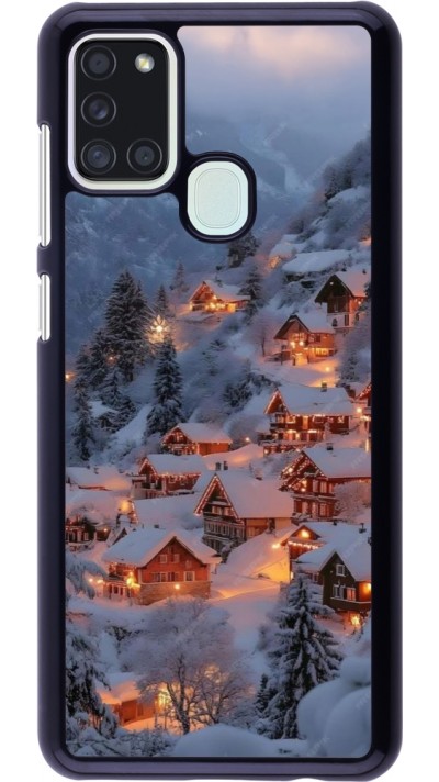 Coque Samsung Galaxy A21s - Winter 25 Winter snowy village
