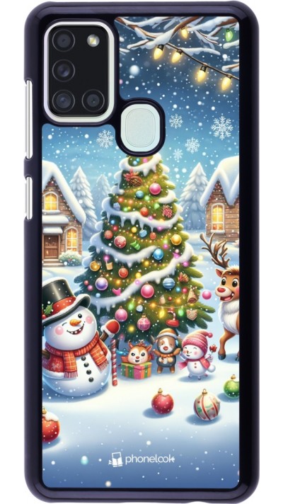 Samsung Galaxy A21s Case Hülle - Weihnachten 2023 Schneemann und Tannenbaum Samsung Galaxy A21s Case Hülle - Weihnachten 2023 Schneemann und Tannenbaum