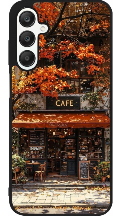 Coque Samsung Galaxy A25 - Silicone rigide noir Autumn 25 Coffee shop