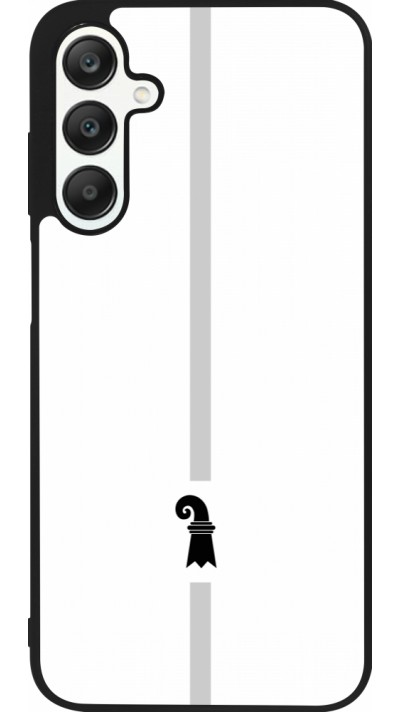 Coque Samsung Galaxy A25 - Silicone rigide noir Canton BS blanc