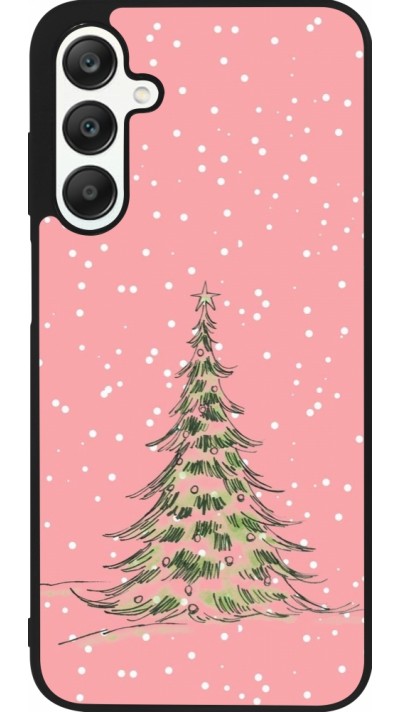 Samsung Galaxy A25 Case Hülle - Silikon schwarz Christmas 25 Pink Tree