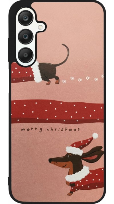 Samsung Galaxy A25 Case Hülle - Silikon schwarz Christmas 25 Teckel Merry Xmas