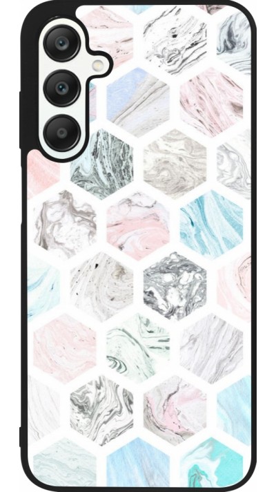 Coque Samsung Galaxy A25 - Silicone rigide noir Marble Everything