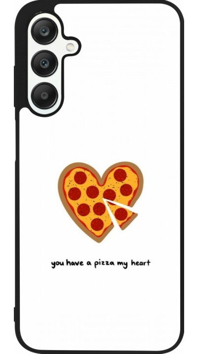 Coque Samsung Galaxy A25 - Silicone rigide noir Saint Valentines Day 26 You have my pizza heart
