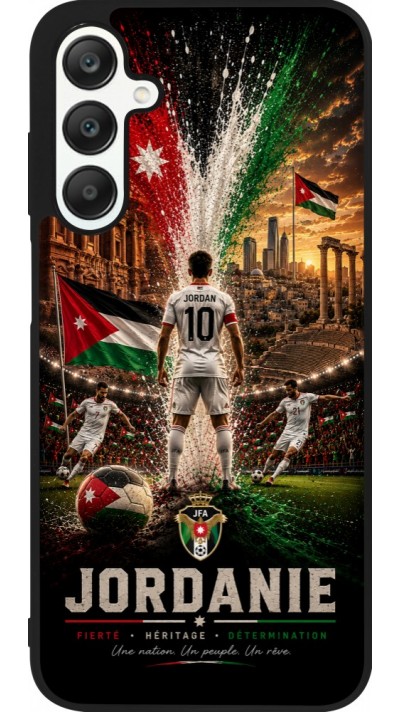 Samsung Galaxy A25 Case Hülle - Silikon schwarz Fussball Jordanien splash 2026
