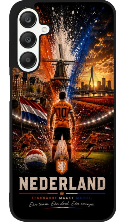 Samsung Galaxy A25 Case Hülle - Silikon schwarz Fussball Niederlande splash 2026