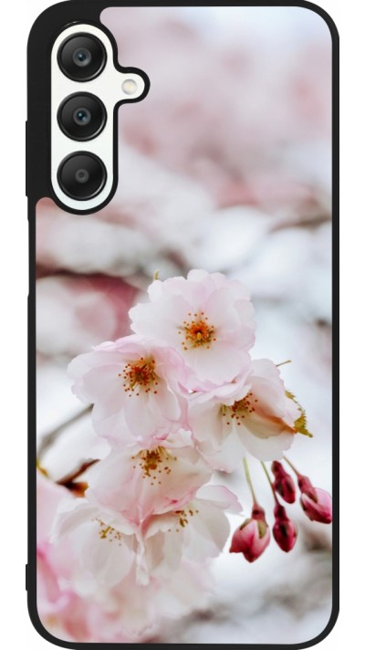 Samsung Galaxy A25 Case Hülle - Silikon schwarz Cherry tree Spring 2026