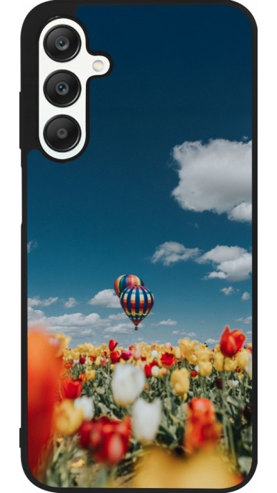 Samsung Galaxy A25 Case Hülle - Silikon schwarz Hot air balloon Spring 2026