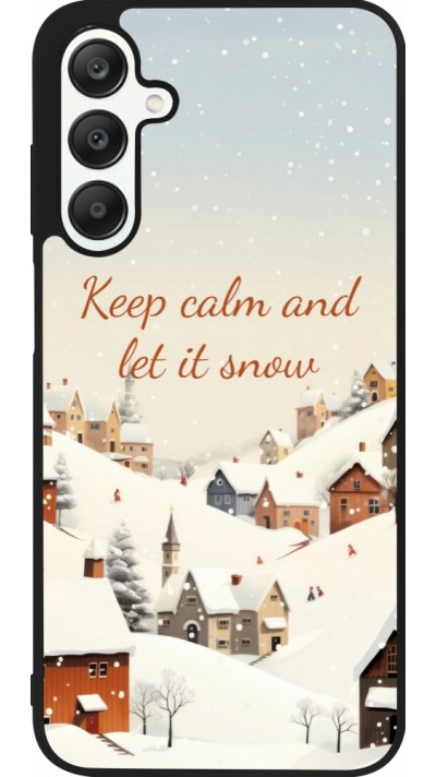 Samsung Galaxy A25 Case Hülle - Silikon schwarz Winter 25 Winter Keep calm and let it snow