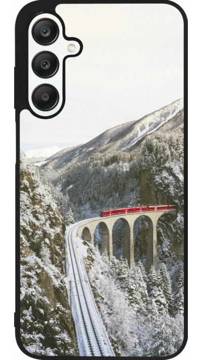Samsung Galaxy A25 Case Hülle - Silikon schwarz Winter 25 Winter polar express