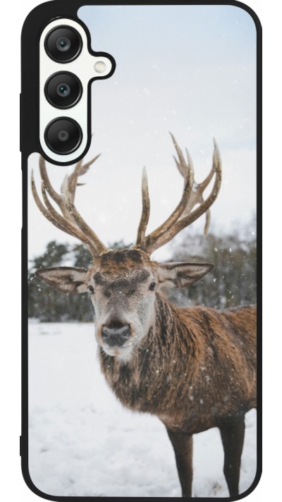 Samsung Galaxy A25 Case Hülle - Silikon schwarz Winter 25 Winter reindeer