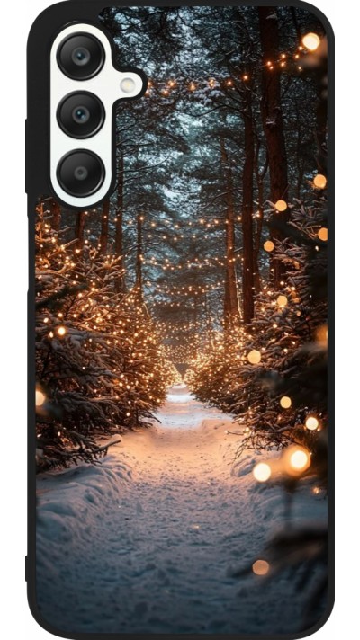 Samsung Galaxy A25 Case Hülle - Silikon schwarz Winter 25 Winter snowy road