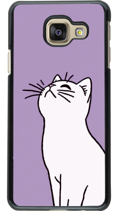 Coque Samsung Galaxy A3 (2016) - Chat sur fond violet