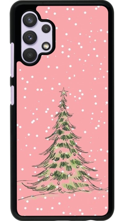 Samsung Galaxy A32 Case Hülle - Christmas 25 Pink Tree