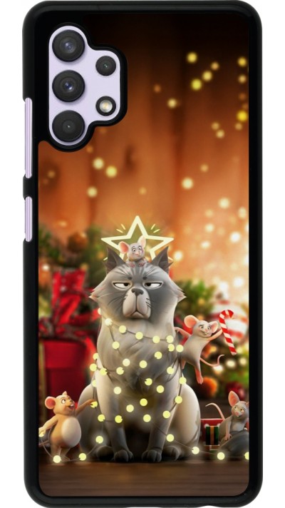 Samsung Galaxy A32 Case Hülle - Christmas 25 Xmas Cat