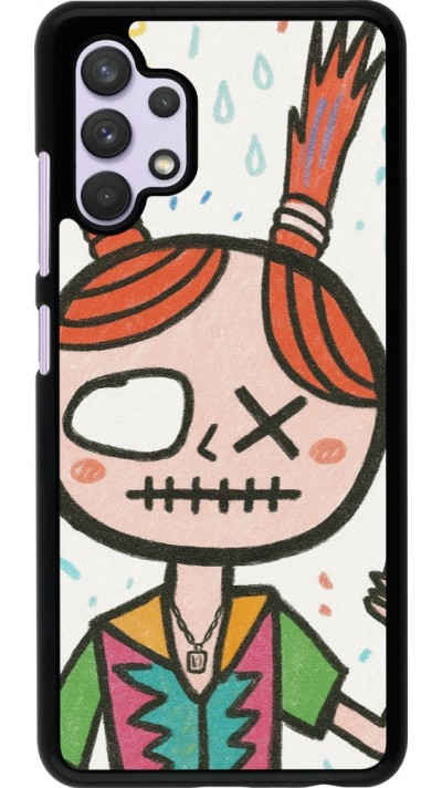 Coque Samsung Galaxy A32 - Little Girl Sketch