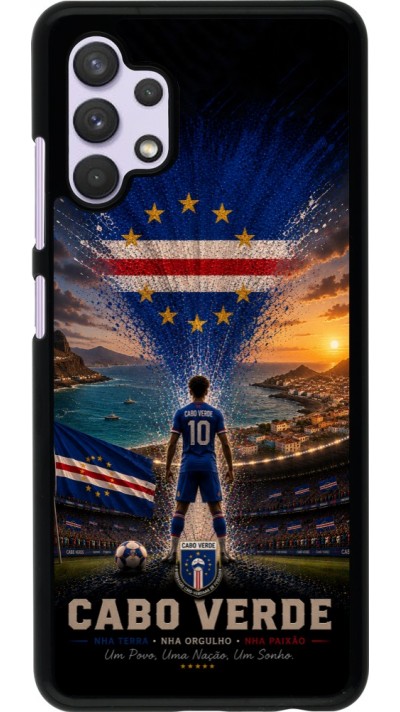 Samsung Galaxy A32 Case Hülle - Fussball Kap Verde splash 2026