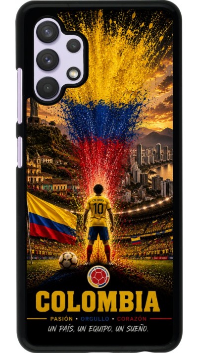 Samsung Galaxy A32 Case Hülle - Fussball Kolumbien splash 2026
