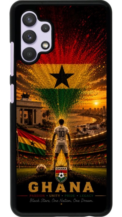 Samsung Galaxy A32 Case Hülle - Fussball Ghana splash 2026