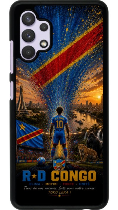 Samsung Galaxy A32 Case Hülle - Fussball Demokratische Republik Kongo splash 2026