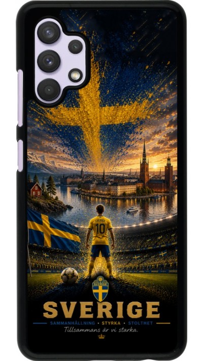 Samsung Galaxy A32 Case Hülle - Fussball Schweden splash 2026