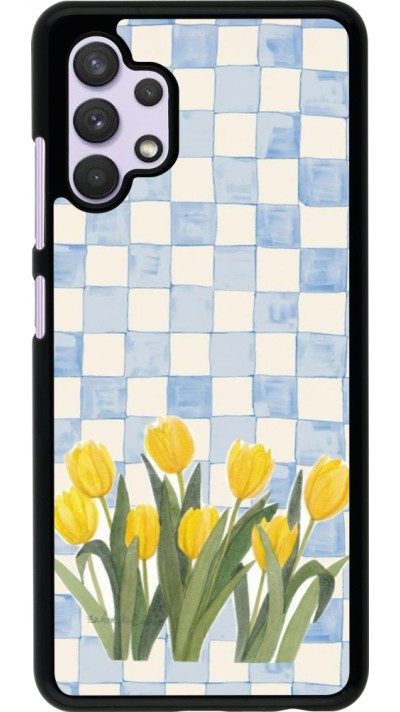 Samsung Galaxy A32 Case Hülle - Blue vichy tulips Spring 2026