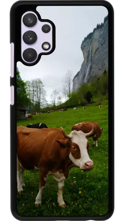 Samsung Galaxy A32 Case Hülle -  Nationalfeiertag Schweiz Kühe