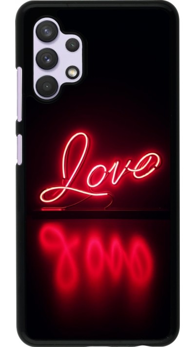 Coque Samsung Galaxy A32 - Valentine 2025 Neon Love