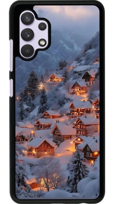 Coque Samsung Galaxy A32 - Winter 25 Winter snowy village